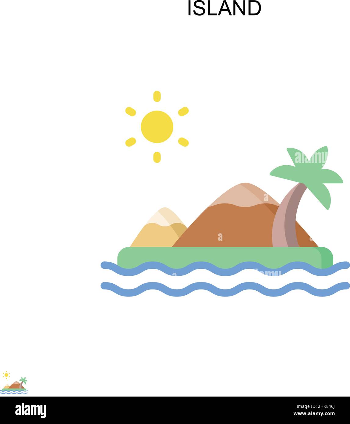 Insel einfaches Vektor-Symbol. Illustration Symbol Design-Vorlage für Web mobile UI-Element. Stock Vektor