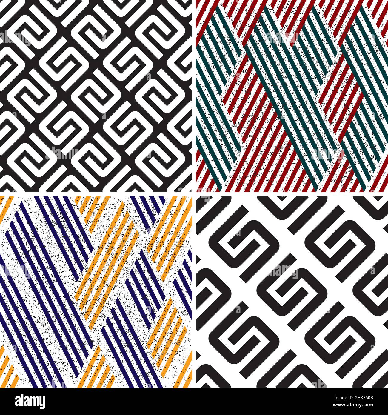 4 verschiedene Vektormuster in einem Paket (eps). Ein Muster wird