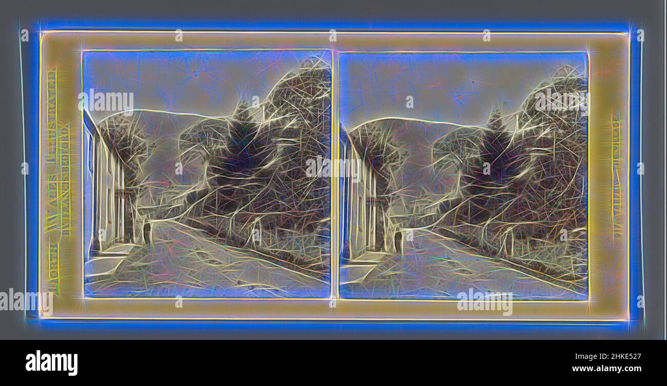 Inspiriert von Street at Trefriw, Trefriw-the Village., Francis Bedford, Trefriw, c. 1850 - c. 1880, Albumendruck, Höhe 85 mm × Breite 170 mm, neu gestaltet von Artotop. Klassische Kunst neu erfunden mit einem modernen Twist. Design von warmen fröhlichen Leuchten der Helligkeit und Lichtstrahl Strahlkraft. Fotografie inspiriert von Surrealismus und Futurismus, umarmt dynamische Energie der modernen Technologie, Bewegung, Geschwindigkeit und Kultur zu revolutionieren Stockfoto