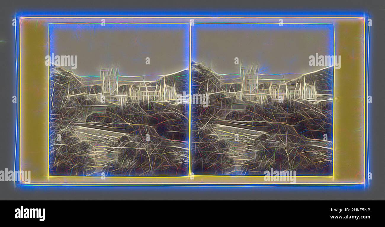 Inspiriert von Blick auf Balmoral Castle in der Nähe von Aberdeen, Balmoral Castle, from the River, George Washington Wilson, Aberdeen, c. 1850 - c. 1880, Albumendruck, Höhe 85 mm × Breite 170 mm, neu gestaltet von Artotop. Klassische Kunst neu erfunden mit einem modernen Twist. Design von warmen fröhlichen Leuchten der Helligkeit und Lichtstrahl Strahlkraft. Fotografie inspiriert von Surrealismus und Futurismus, umarmt dynamische Energie der modernen Technologie, Bewegung, Geschwindigkeit und Kultur zu revolutionieren Stockfoto