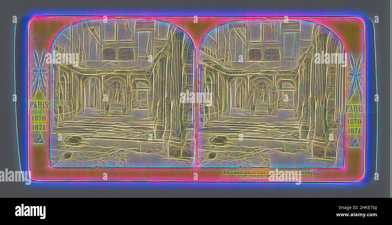 Inspiriert von den Ruinen der Vorhalle des Palais des Tuileries in Paris, Ensemble des ruines du vestibule, au Palais des Tuileries, Paris - 1870 1871, Paris, in oder nach 23-Mai-1871, Albumendruck, Höhe 85 mm × Breite 170 mm, neu gestaltet von Artotop. Klassische Kunst neu erfunden mit einem modernen Twist. Design von warmen fröhlichen Leuchten der Helligkeit und Lichtstrahl Strahlkraft. Fotografie inspiriert von Surrealismus und Futurismus, umarmt dynamische Energie der modernen Technologie, Bewegung, Geschwindigkeit und Kultur zu revolutionieren Stockfoto