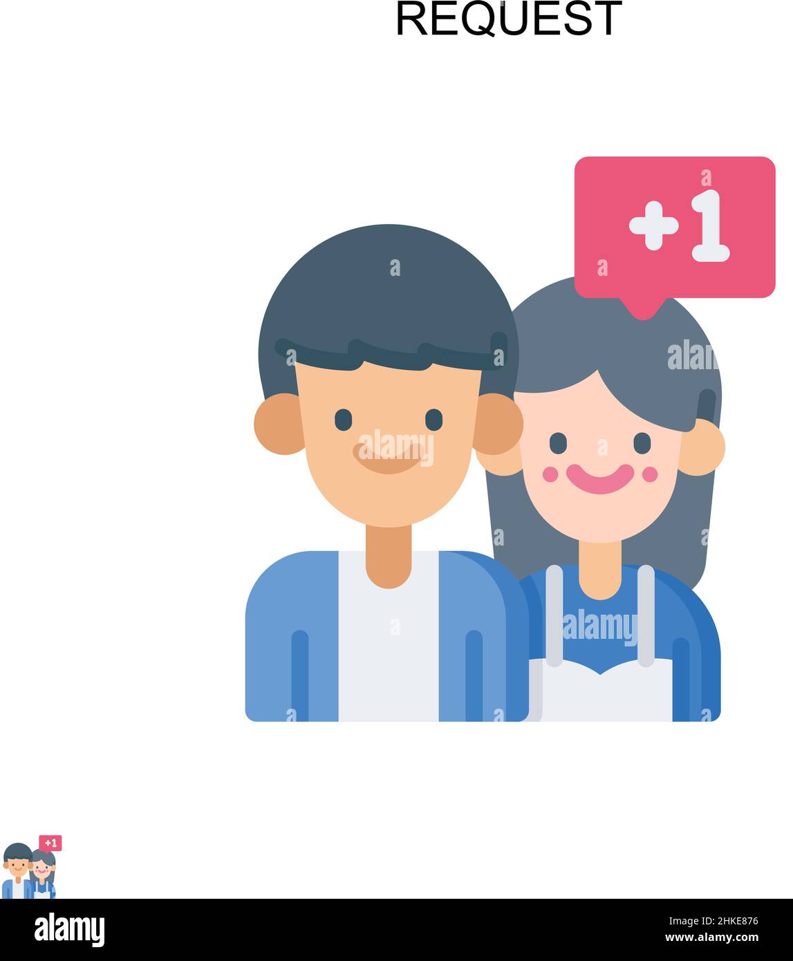 Einfaches Vektorsymbol anfordern. Illustration Symbol Design-Vorlage für Web mobile UI-Element. Stock Vektor