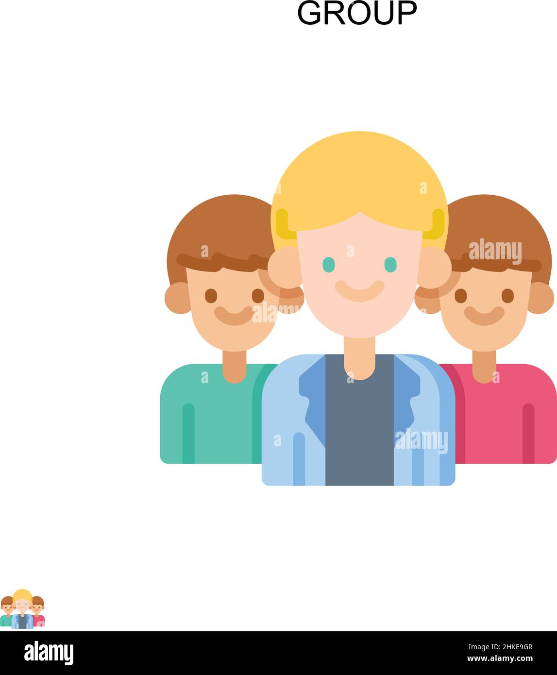 Einfaches Vektorsymbol gruppieren. Illustration Symbol Design-Vorlage für Web mobile UI-Element. Stock Vektor Einfaches Vektorsymbol gruppieren. Illustration Symbol Design-Vorlage für Web mobile UI-Element. Stock Vektor