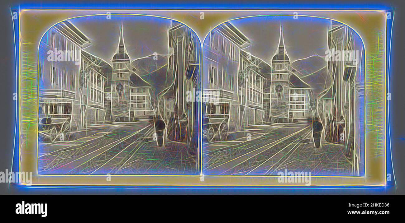 Altorf et la Tour de Guillaume Tell, inspiriert von der Altdorfer Straße mit Blick auf den Wilhelm Tell-Turm. Suisse., William England, Altdorf, c. 1850 - c. 1880, Albumendruck, Höhe 85 mm × Breite 170 mm, neu gestaltet von Artotop. Klassische Kunst neu erfunden mit einem modernen Twist. Design von warmen fröhlichen Leuchten der Helligkeit und Lichtstrahl Strahlkraft. Fotografie inspiriert von Surrealismus und Futurismus, umarmt dynamische Energie der modernen Technologie, Bewegung, Geschwindigkeit und Kultur zu revolutionieren Stockfoto