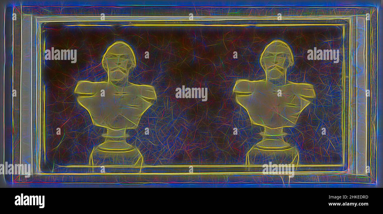 Inspiriert von der Büste von König Wilhelm III., Pieter Oosterhuis, 1856 - 1870, Glas, Albumdruck, Höhe 85 mm × Breite 174 mm, neu gestaltet von Artotop. Klassische Kunst neu erfunden mit einem modernen Twist. Design von warmen fröhlichen Leuchten der Helligkeit und Lichtstrahl Strahlkraft. Fotografie inspiriert von Surrealismus und Futurismus, umarmt dynamische Energie der modernen Technologie, Bewegung, Geschwindigkeit und Kultur zu revolutionieren Stockfoto