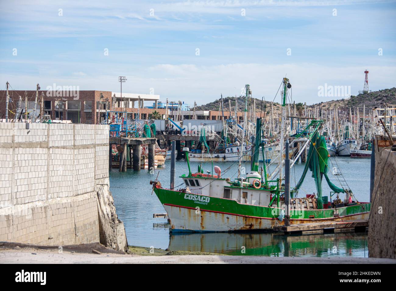 Der Hafen von Puerto Penasco, Sonora, Mexiko. Stockfoto