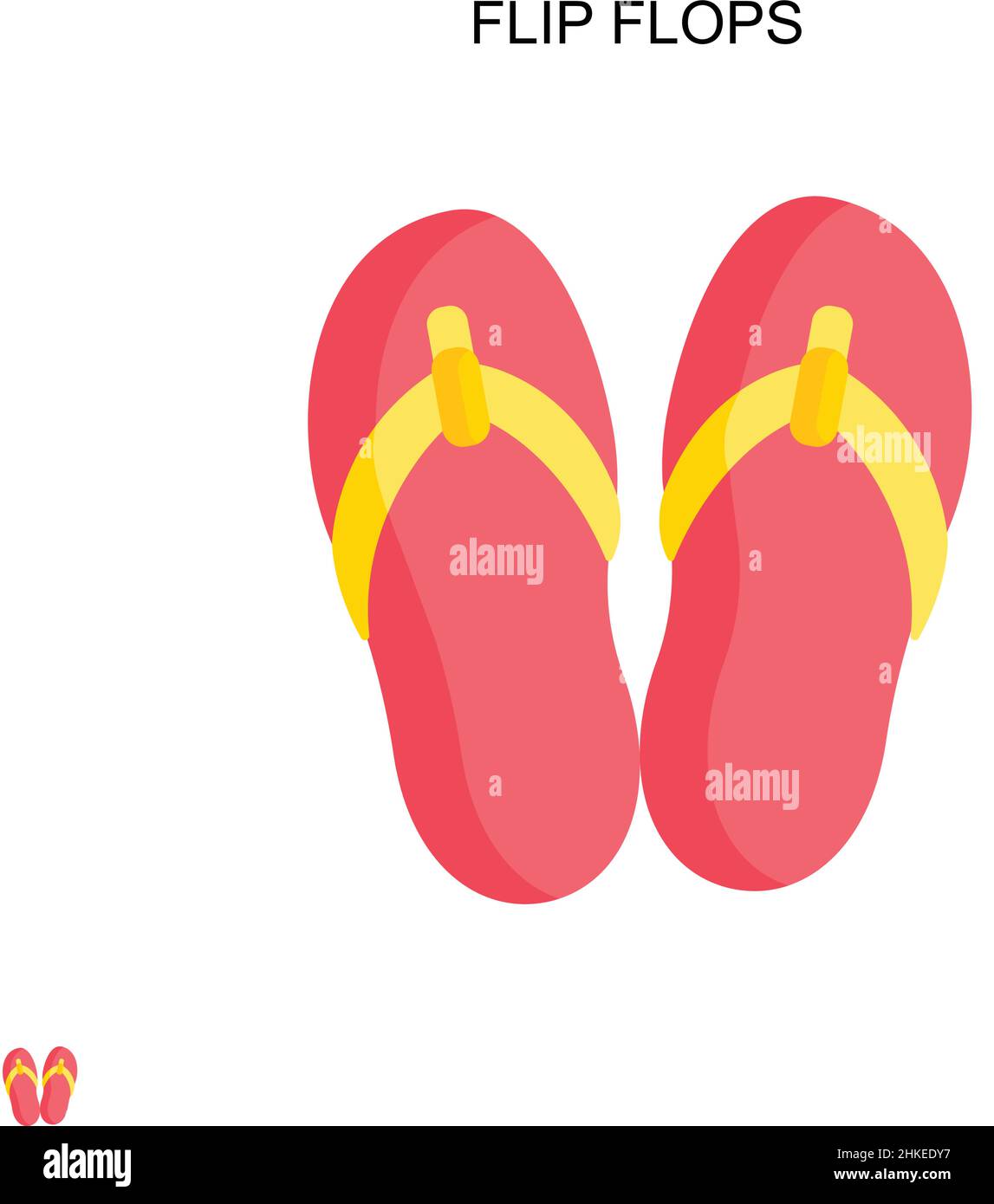 Flip Flops einfaches Vektorsymbol. Illustration Symbol Design-Vorlage für Web mobile UI-Element. Stock Vektor