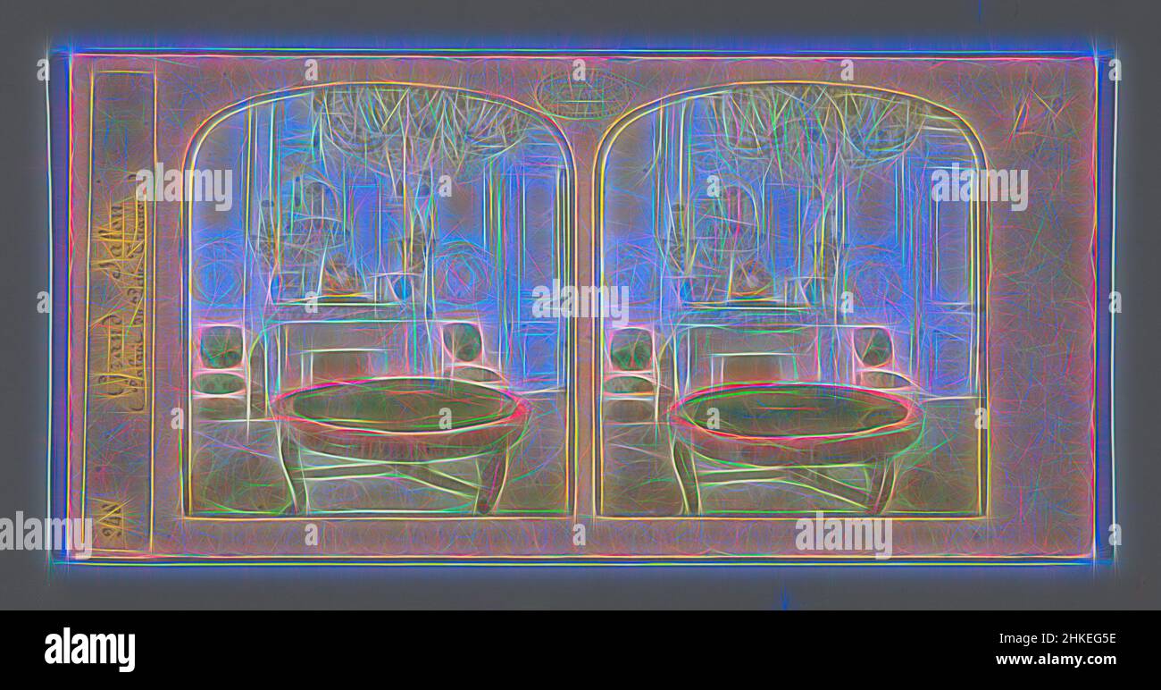 Inspiriert vom Grand Salon im Klein Trianon, Versailles, Grand Salon (Palais du Petit Trianon), Florent Grau, Versailles, 1859, Papier, Albumendruck, perforiert, Höhe 82 mm × Breite 168 mm, neu gestaltet von Artotop. Klassische Kunst neu erfunden mit einem modernen Twist. Design von warmen fröhlichen Leuchten der Helligkeit und Lichtstrahl Strahlkraft. Fotografie inspiriert von Surrealismus und Futurismus, umarmt dynamische Energie der modernen Technologie, Bewegung, Geschwindigkeit und Kultur zu revolutionieren Stockfoto