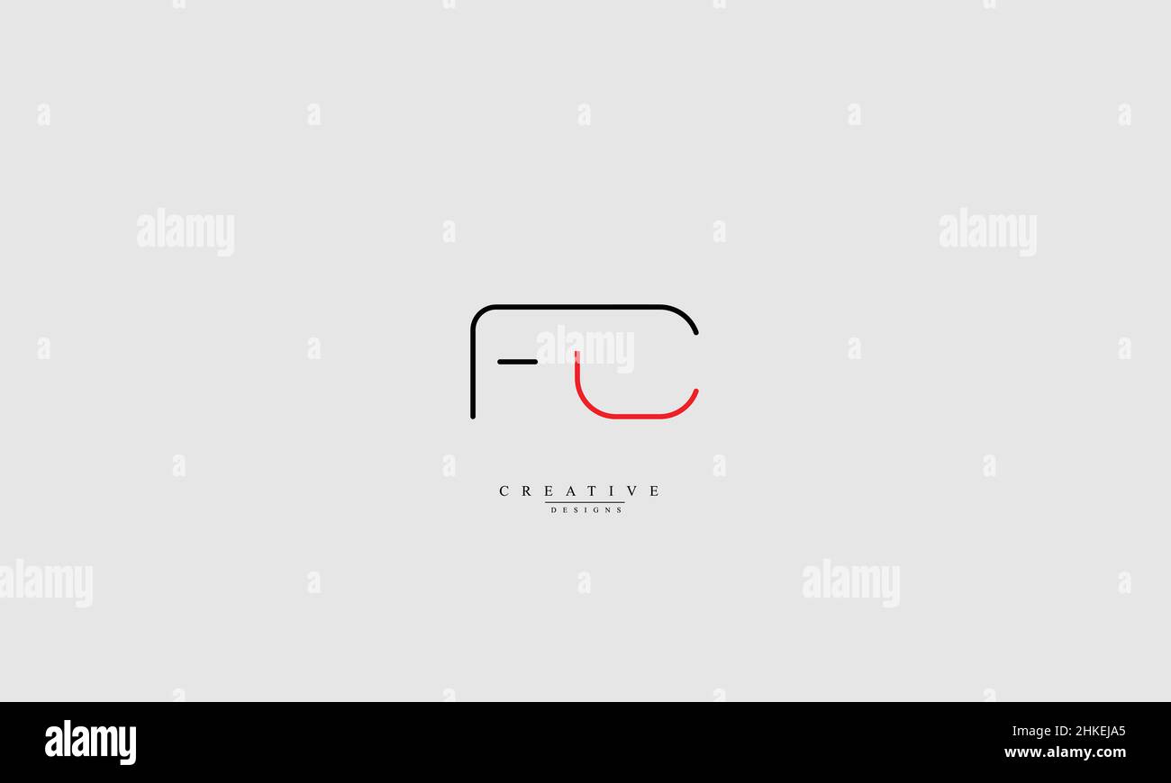 FC CF F C Alphabet Buchstaben Initialen Monogramm Logo Stock Vektor