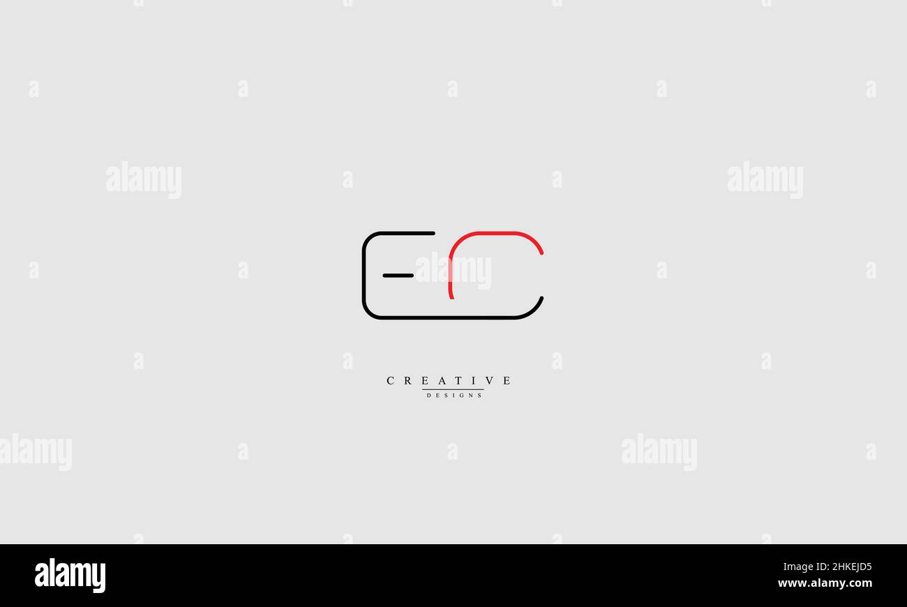 EC CE E C Alphabet Buchstaben Initialen Monogramm Logo Stock Vektor