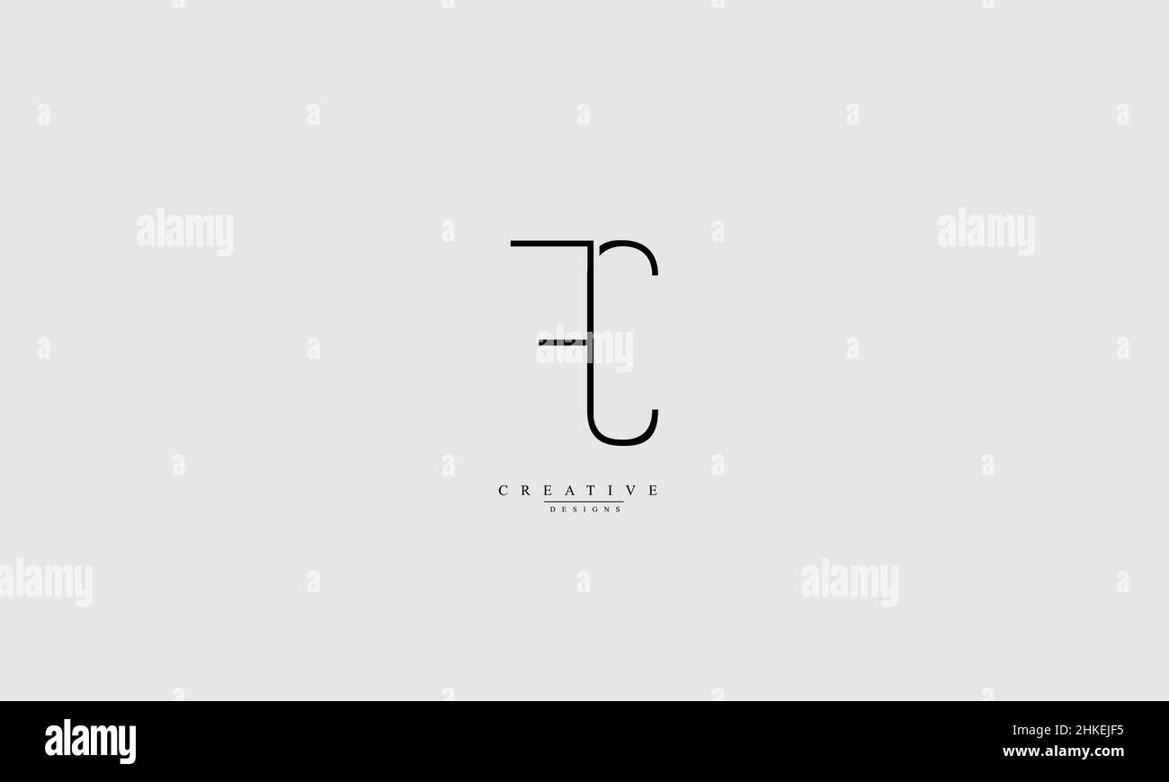 FC CF F C Alphabet Buchstaben Initialen Monogramm Logo Stock Vektor