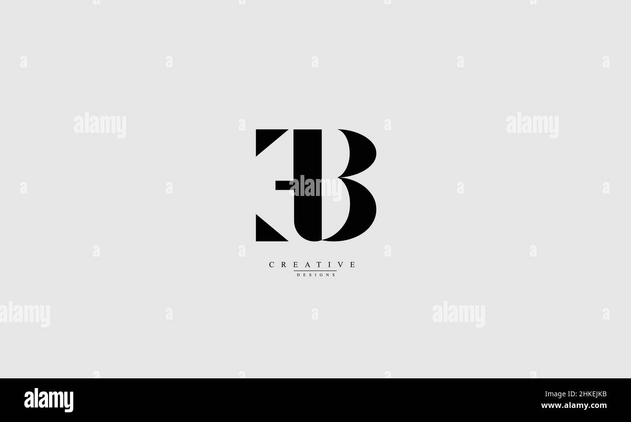 EB BE E B Alphabet Buchstaben Initialen Monogramm Logo Stock Vektor