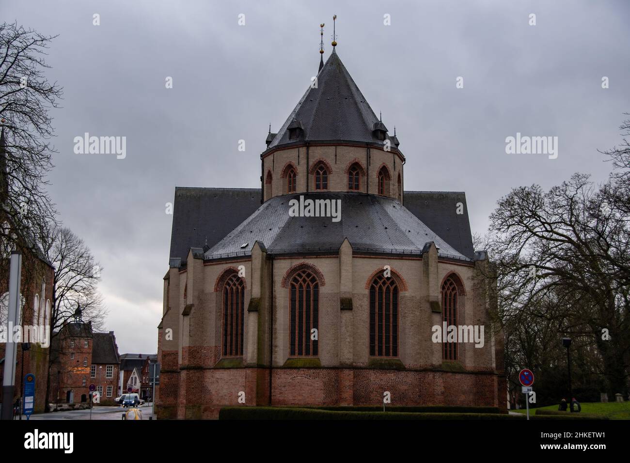 Norden, Deutschland 12. März 2021, die Ludgeri-Kirche in der niedersächsischen Stadt Norden Stockfoto