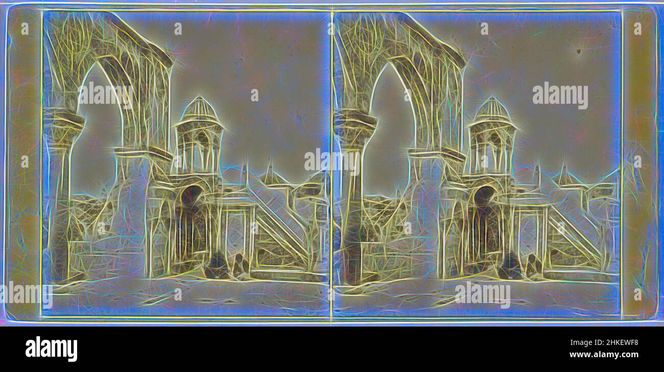 Inspiriert von Minbar im Innenhof der Moschee von Omar, Jerusalem, Jerusalem. - Die Moschee von Omar. Blick auf den Hof mit feiner Saracenic Pulpit, Good's Eastern Series, Frank Mason Good, Verlag: Frank Mason Good, Omarmoskee, Verlag: London, 1866 - 1875, Papier, Albumendruck, Höhe 83 mm, neu gestaltet von Artotop. Klassische Kunst neu erfunden mit einem modernen Twist. Design von warmen fröhlichen Leuchten der Helligkeit und Lichtstrahl Strahlkraft. Fotografie inspiriert von Surrealismus und Futurismus, umarmt dynamische Energie der modernen Technologie, Bewegung, Geschwindigkeit und Kultur zu revolutionieren Stockfoto