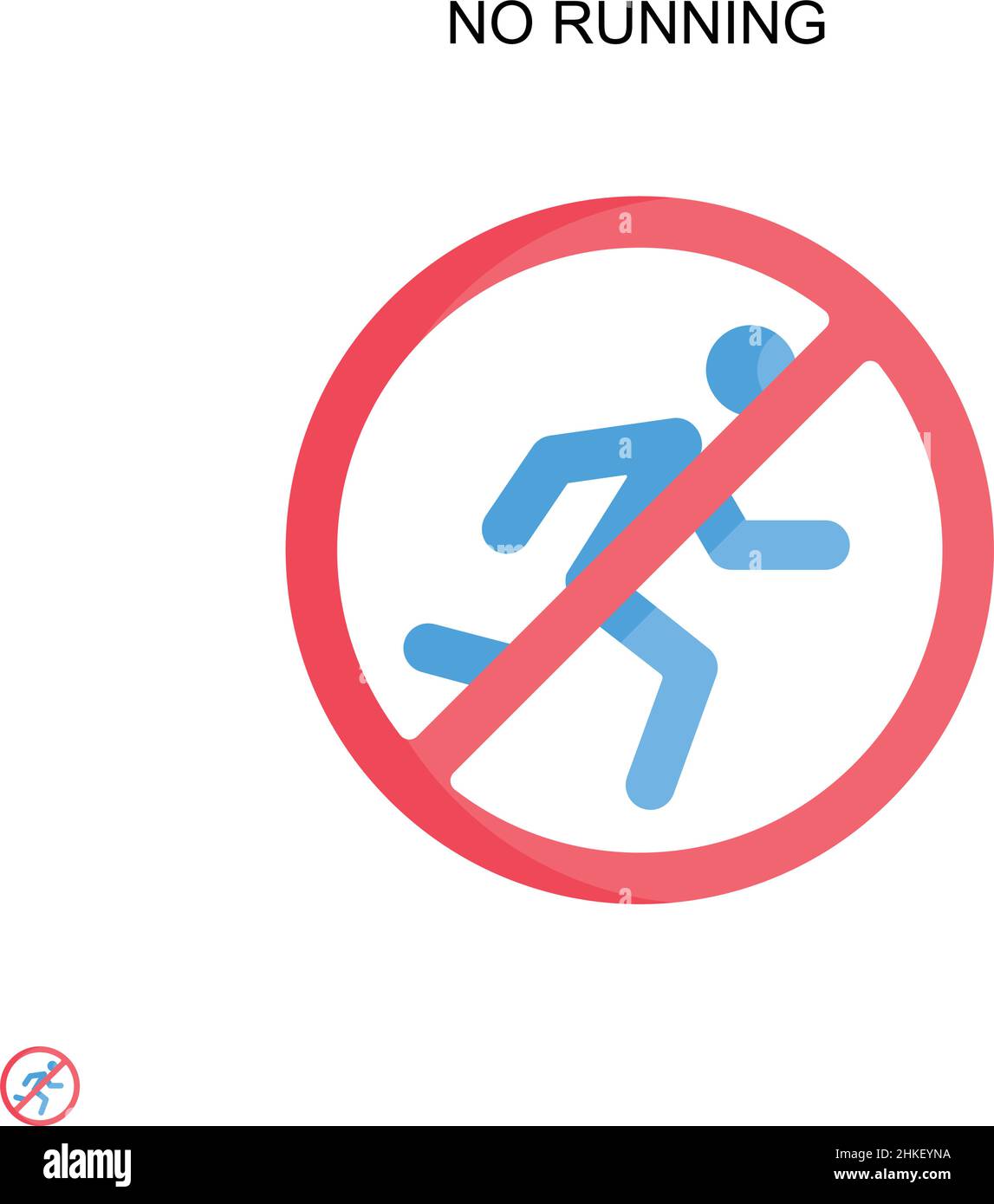 Kein laufendes einfaches Vektorsymbol. Illustration Symbol Design-Vorlage für Web mobile UI-Element. Stock Vektor