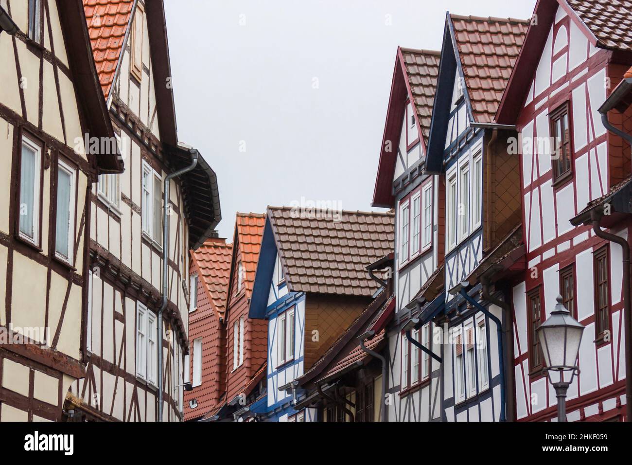 Malerische Häuser in Bad Sooden-Allendorf im Werra-Tal in Deutschland, Hessen Stockfoto