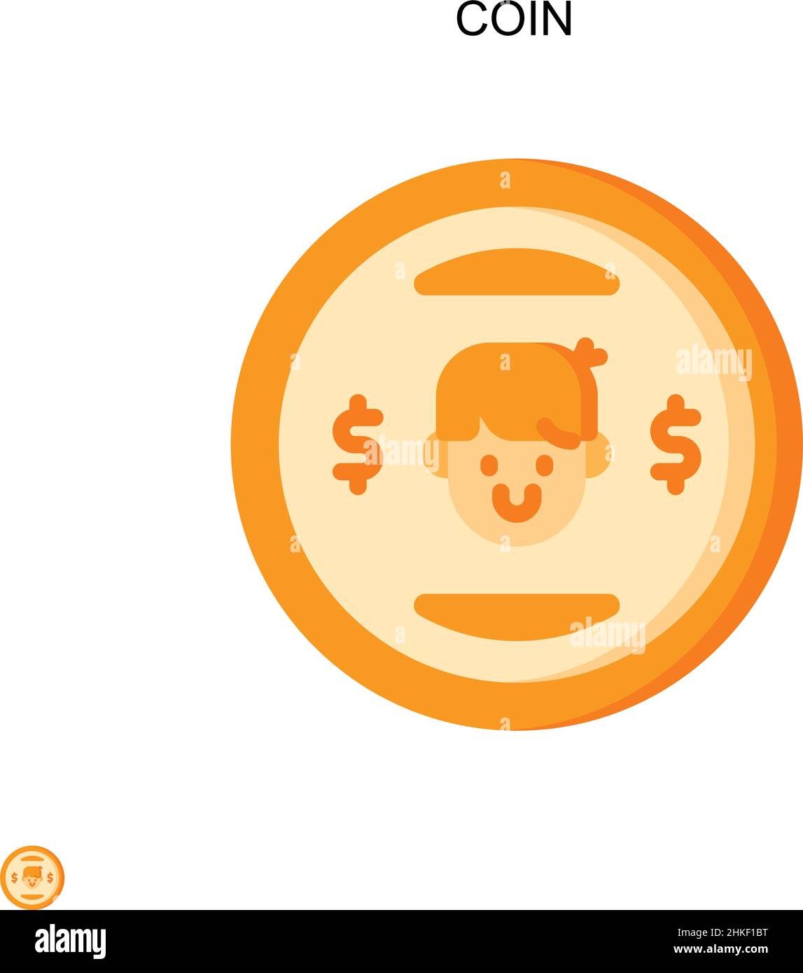 Einfaches Vektor-Symbol für Münzen. Illustration Symbol Design-Vorlage für Web mobile UI-Element. Stock Vektor