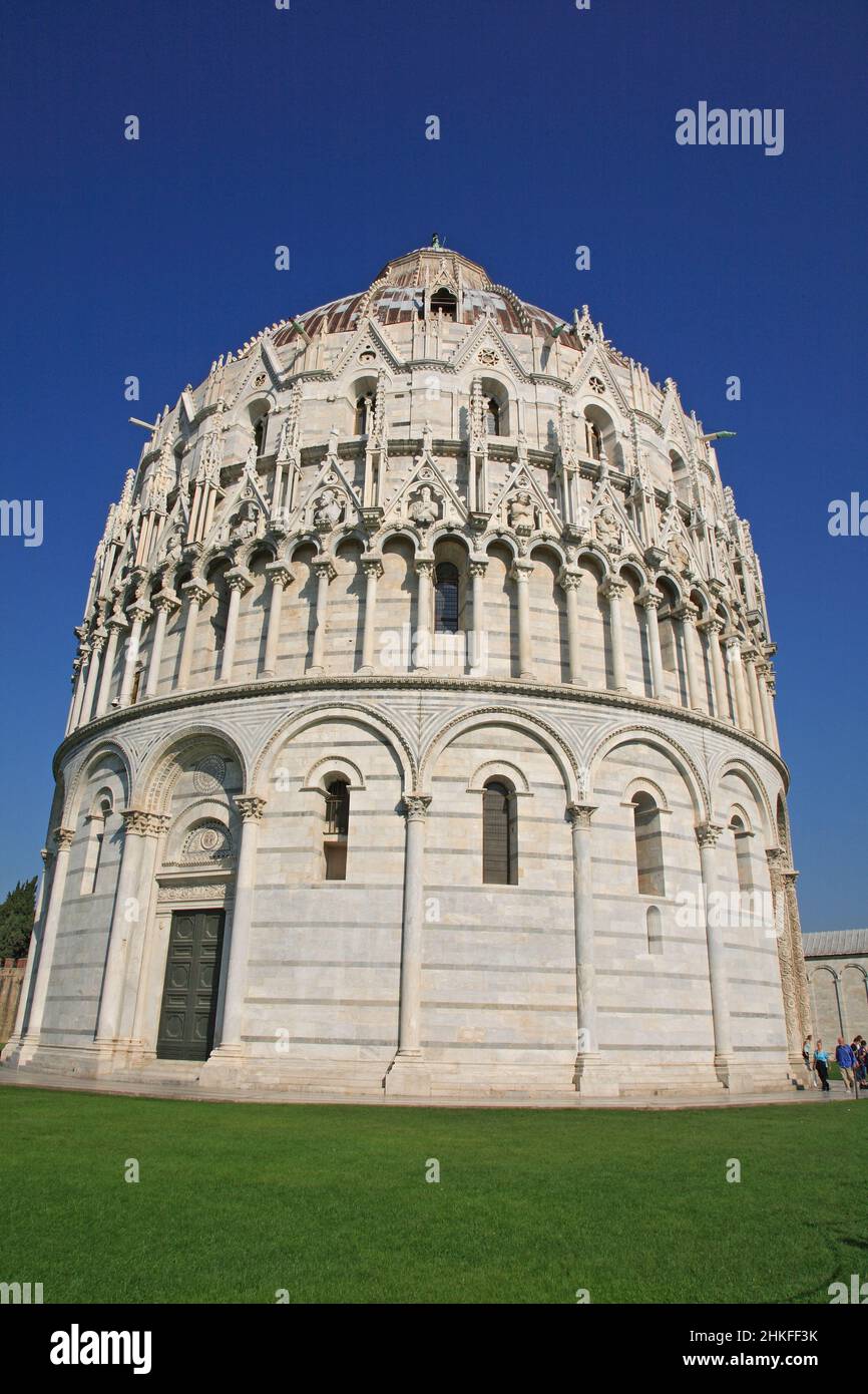 Taufkapelle, Taufhaus, Piazza dei Miracoli, Pisa, Toskana, Italien Stockfoto