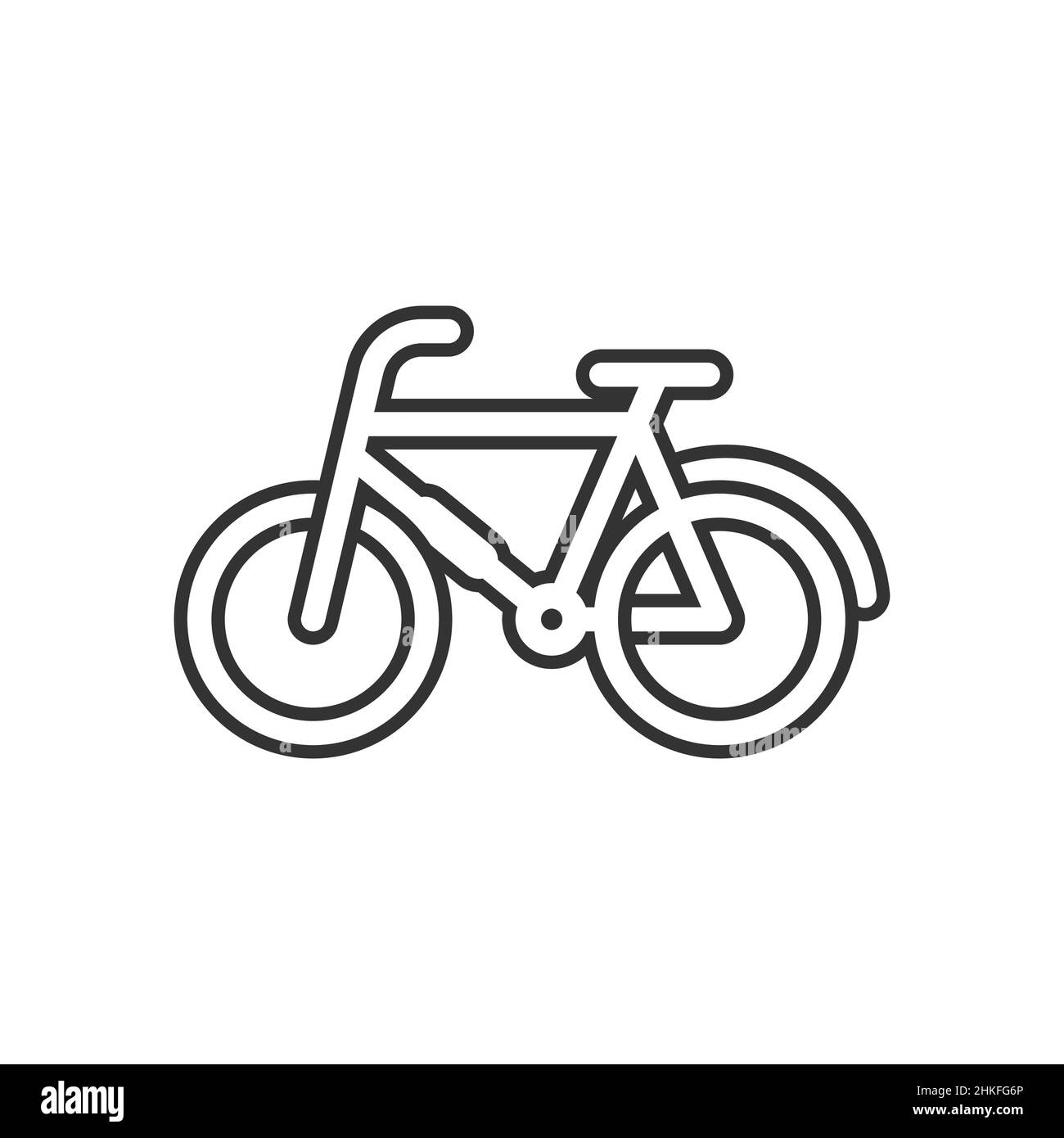 Fahrrad-Ikone in flachem Stil. Fahrrad Übung Vektor-Illustration auf weißem isolierten Hintergrund. Fitness Übung Zeichen Business-Konzept. Stock Vektor