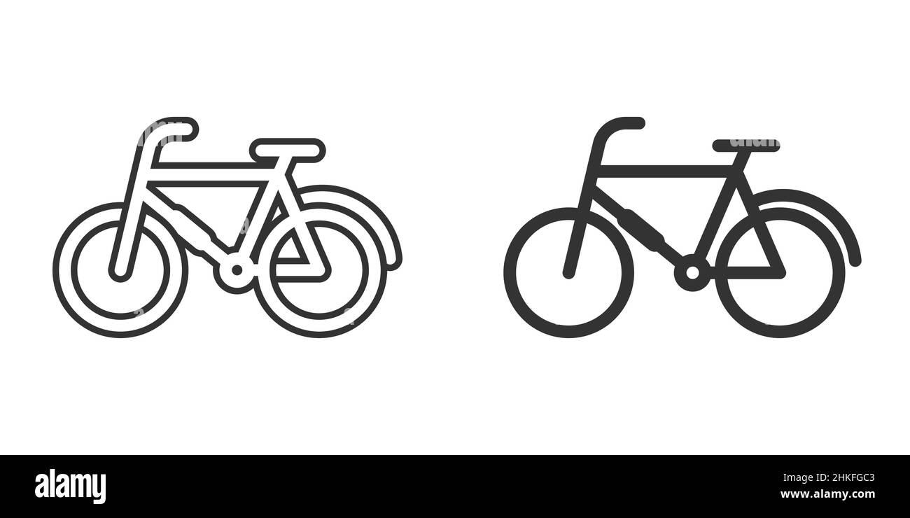 Fahrrad-Ikone in flachem Stil. Fahrrad Übung Vektor-Illustration auf weißem isolierten Hintergrund. Fitness Übung Zeichen Business-Konzept. Stock Vektor