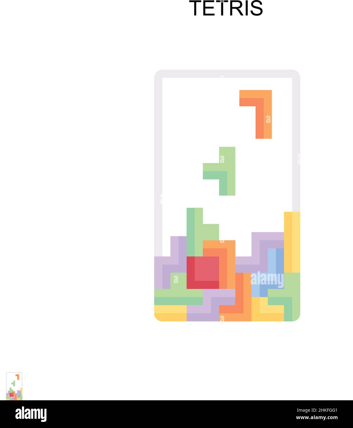 Einfaches Vektorsymbol Tetris. Illustration Symbol Design-Vorlage für Web mobile UI-Element. Stock Vektor