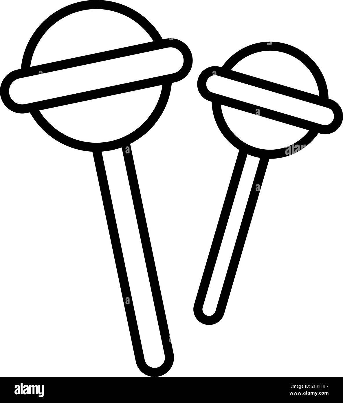Lollipop Gliederungssymbol Lebensmittelvektor Stock Vektor