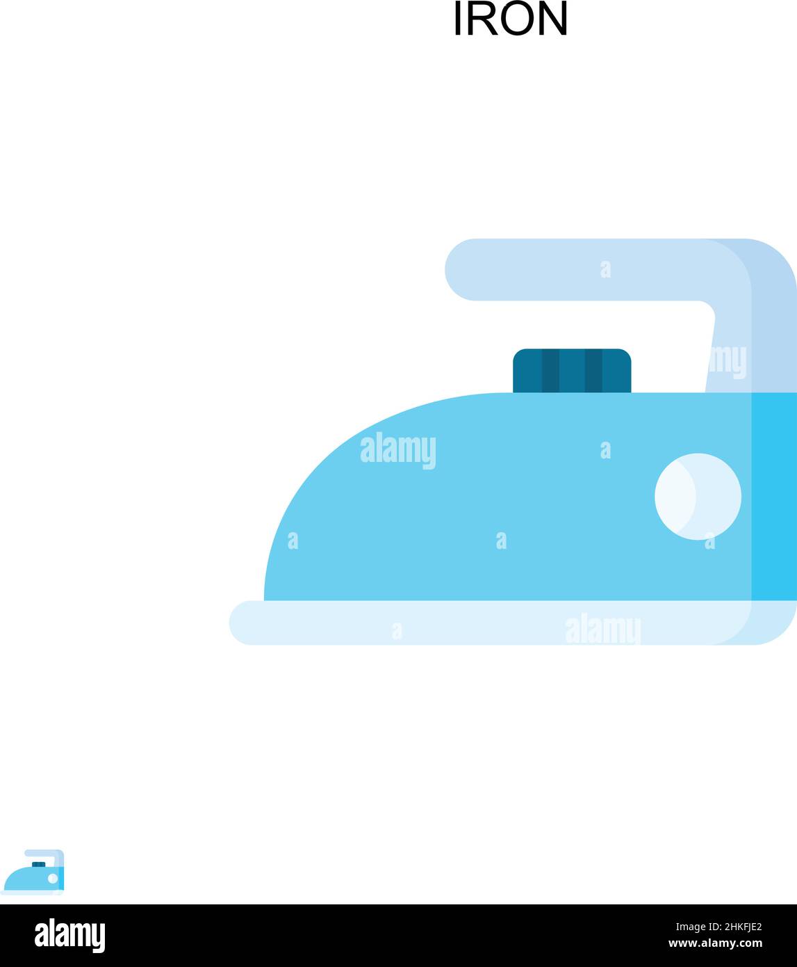 Einfaches Vektorsymbol Eisen. Illustration Symbol Design-Vorlage für Web mobile UI-Element. Stock Vektor