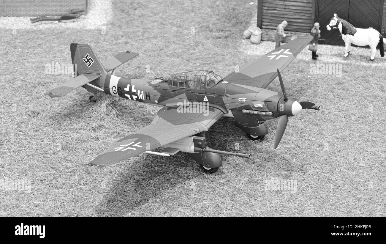 Ein Modell eines Ju 87-G Kanonenvogels. Stockfoto