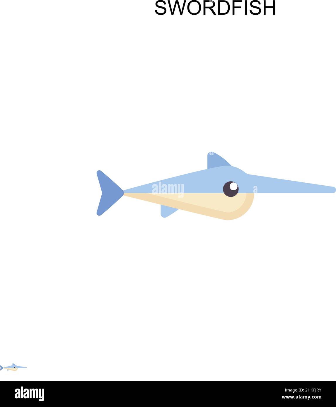 Einfaches Vektorsymbol für Schwertfisch. Illustration Symbol Design-Vorlage für Web mobile UI-Element. Stock Vektor