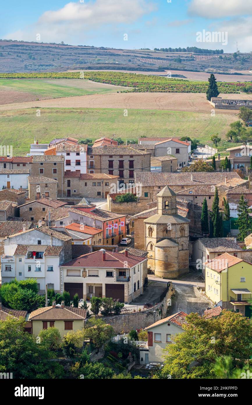 Spanien, Navarra, Torres del Rio, Dorf am Camino Francés, spanische Pilgerroute nach Santiago de Compostela, UNESCO-Weltkulturerbe Stockfoto