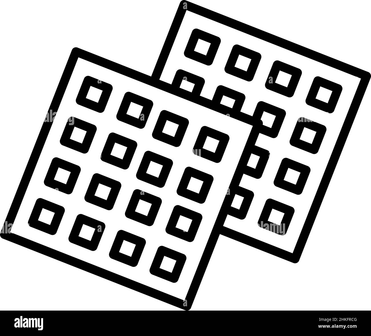 Waffelmuster Symbol Food Vector Stock Vektor