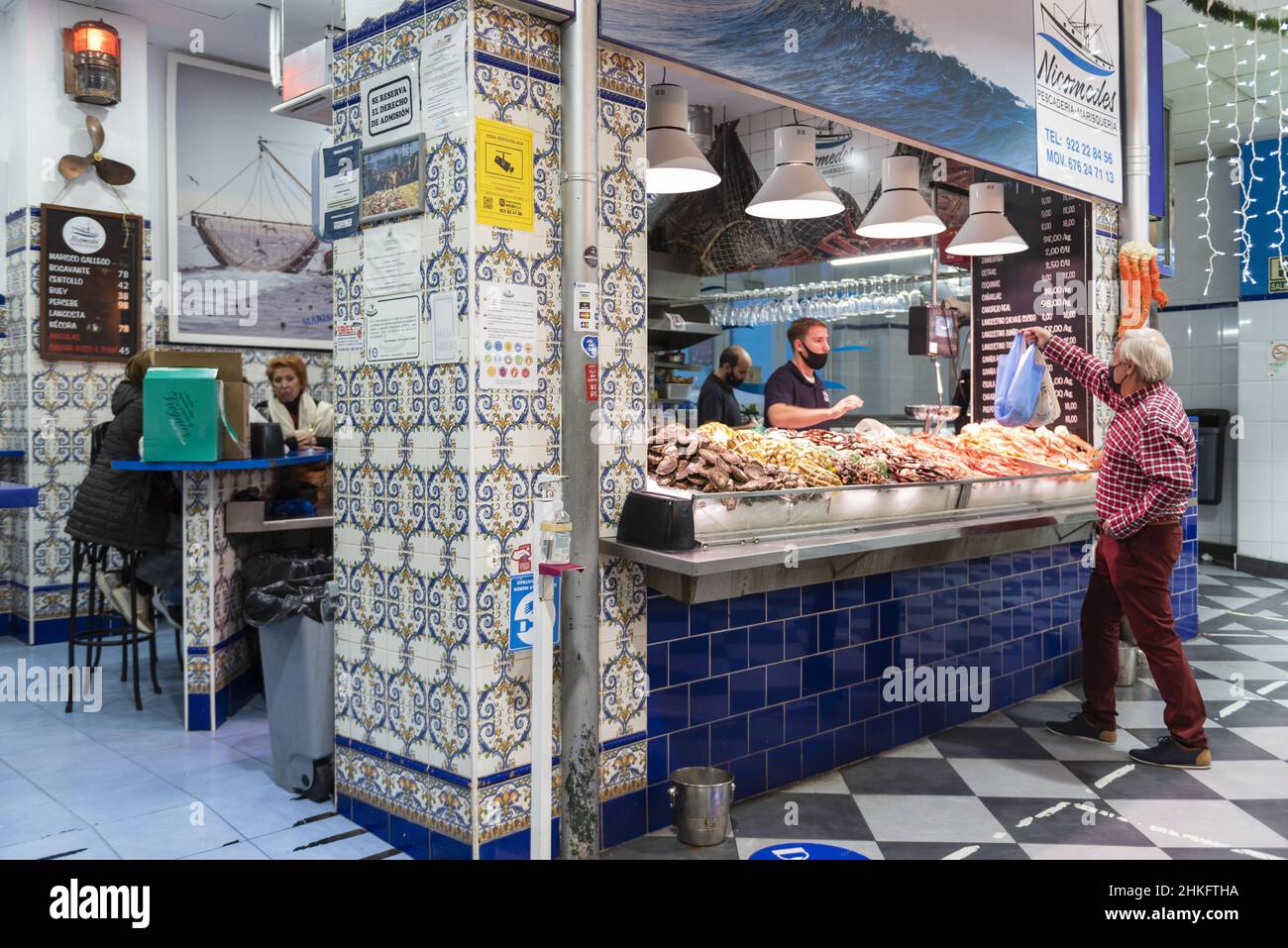 Spanien, Kanarische Inseln, Teneriffa, Santa Cruz de Teneriffa, Stadtmarkt Nostra Senora de Africa Stockfoto