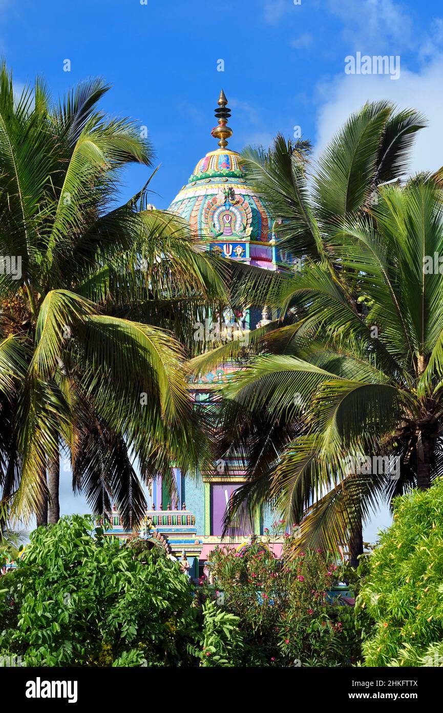 Frankreich, Réunion Island (französisches Überseedepartement), Saint Pierre, La Ravine Blanche, Tamil-Tempel Narassingua Perournal Stockfoto