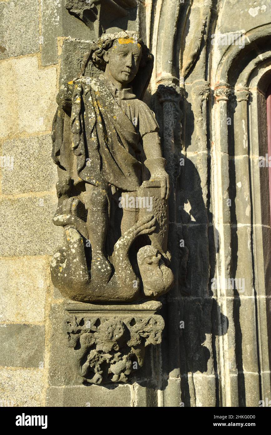 Frankreich, Finistere, Le Folgoet, Basilika Notre-Dame du Folgoet Stockfoto