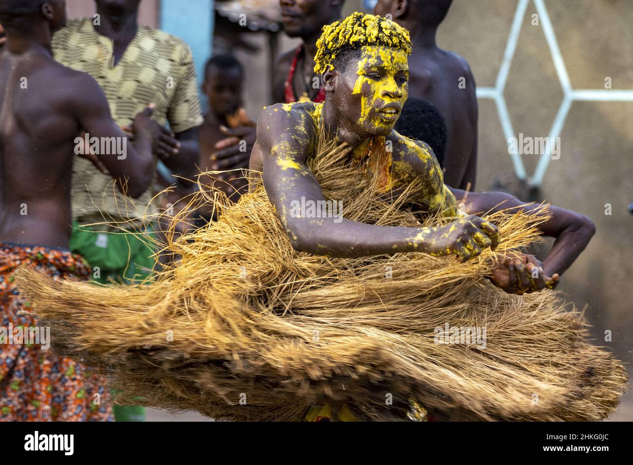 Benin, Possotome Provinz, Awame, Voodoo Tänze und Trance genannt Koku Houn, Koku Gottheit Stockfoto