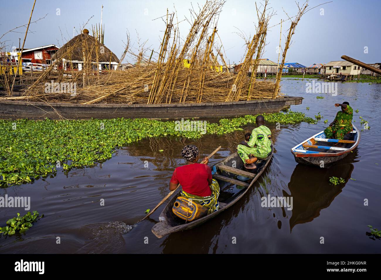 Benin, Cotonou, die schwimmende Stadt Ganvie Stockfoto