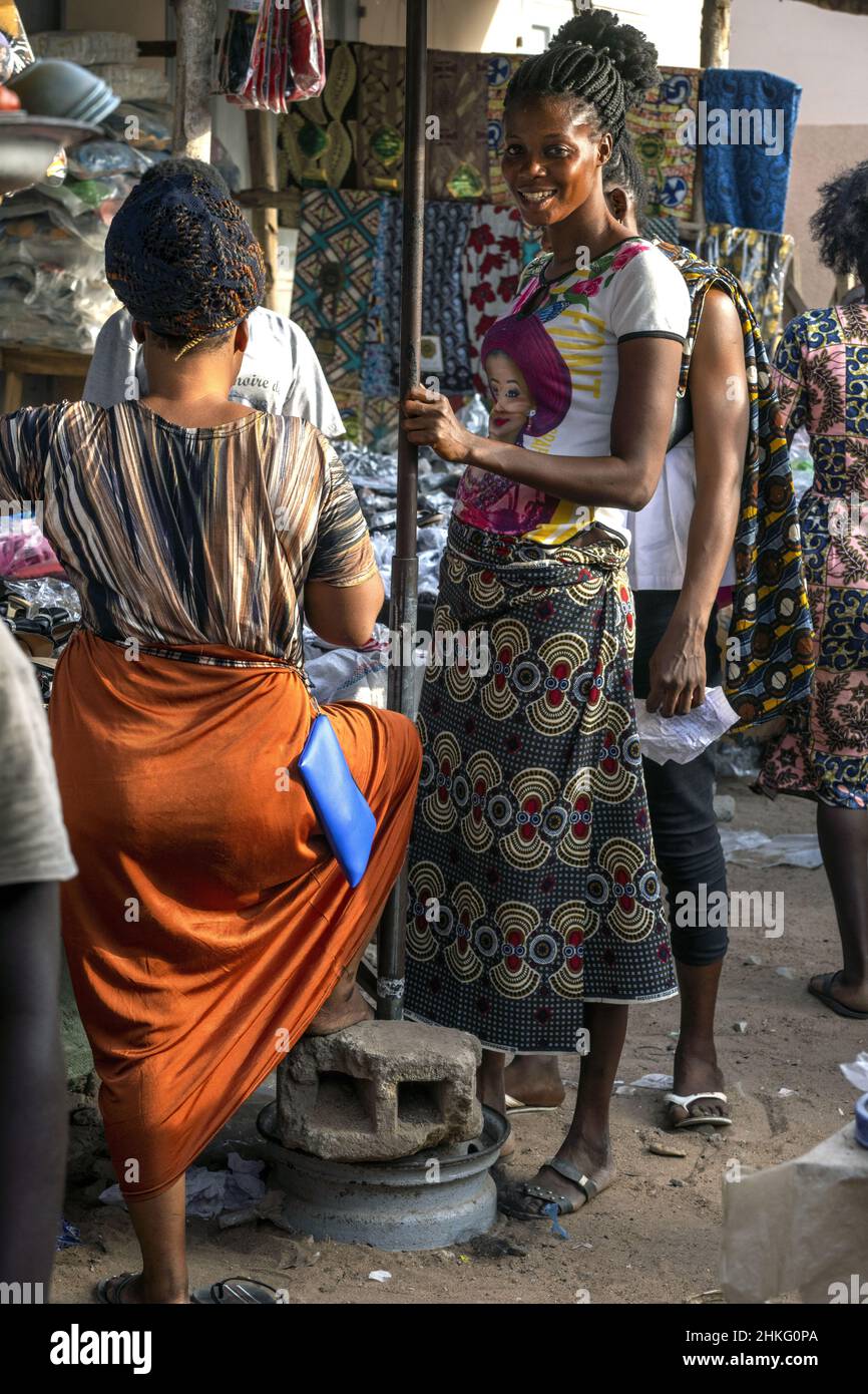 Benin, Ketou, Markttag Stockfoto