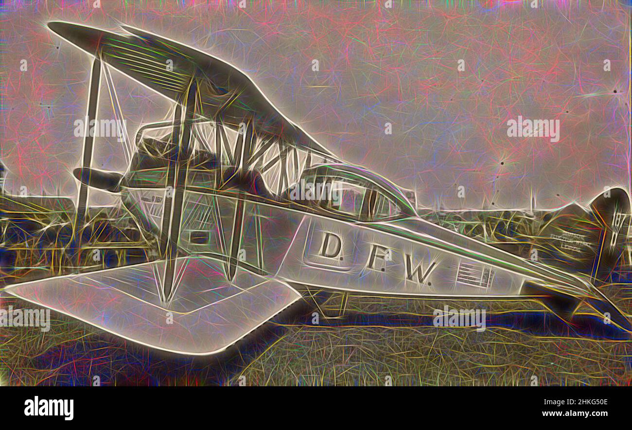 Inspiriert von Flugzeugen der Deutschen Flugzeug-Werke, 24-Aug-1919, Silbergelatine-Druck, Höhe 120 mm × Breite 180 mm, neu erfunden von Artotop. Klassische Kunst neu erfunden mit einem modernen Twist. Design von warmen fröhlichen Leuchten der Helligkeit und Lichtstrahl Strahlkraft. Fotografie inspiriert von Surrealismus und Futurismus, umarmt dynamische Energie der modernen Technologie, Bewegung, Geschwindigkeit und Kultur zu revolutionieren Stockfoto