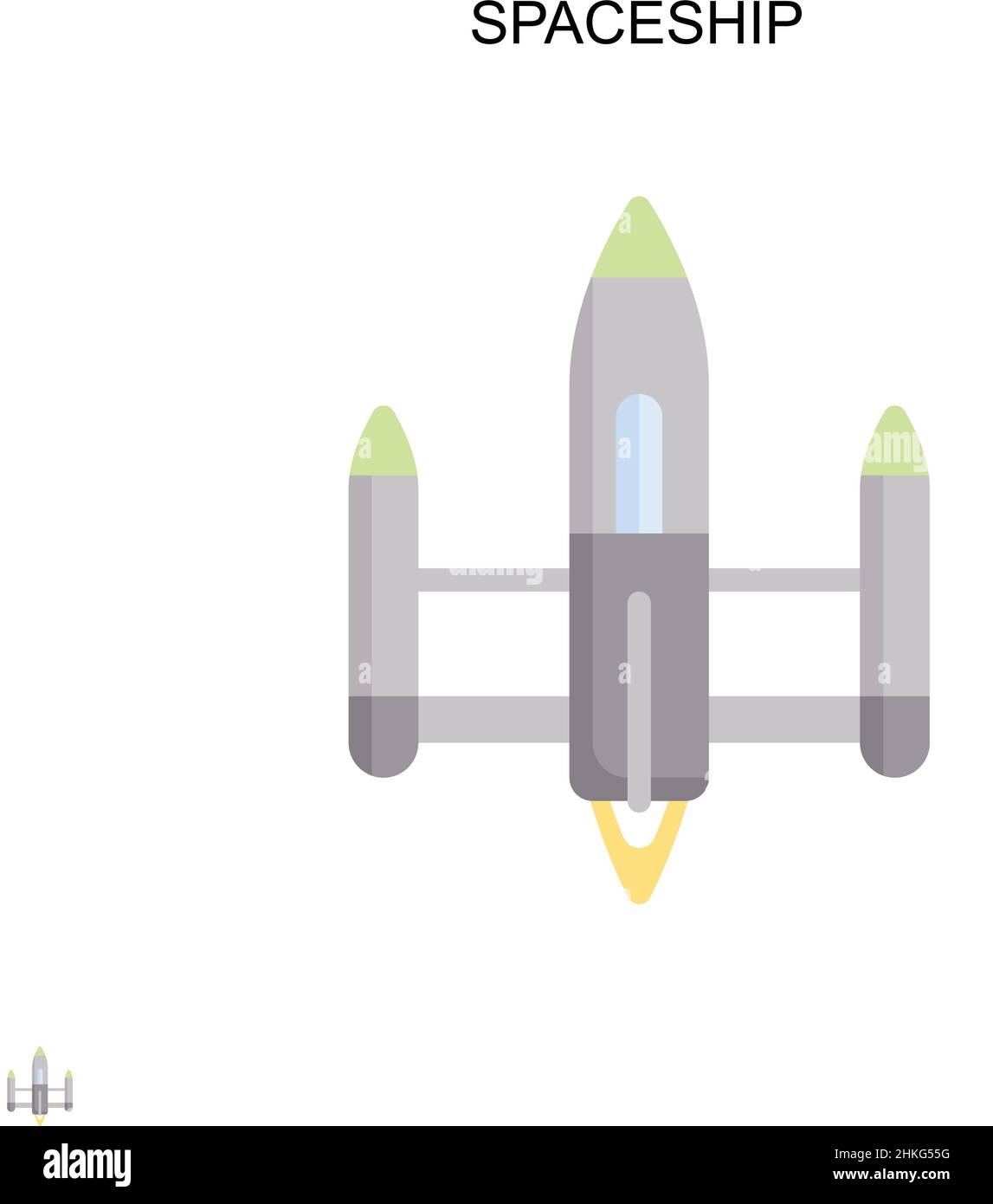 Einfaches Vektorsymbol für das Raumschiff. Illustration Symbol Design-Vorlage für Web mobile UI-Element. Stock Vektor
