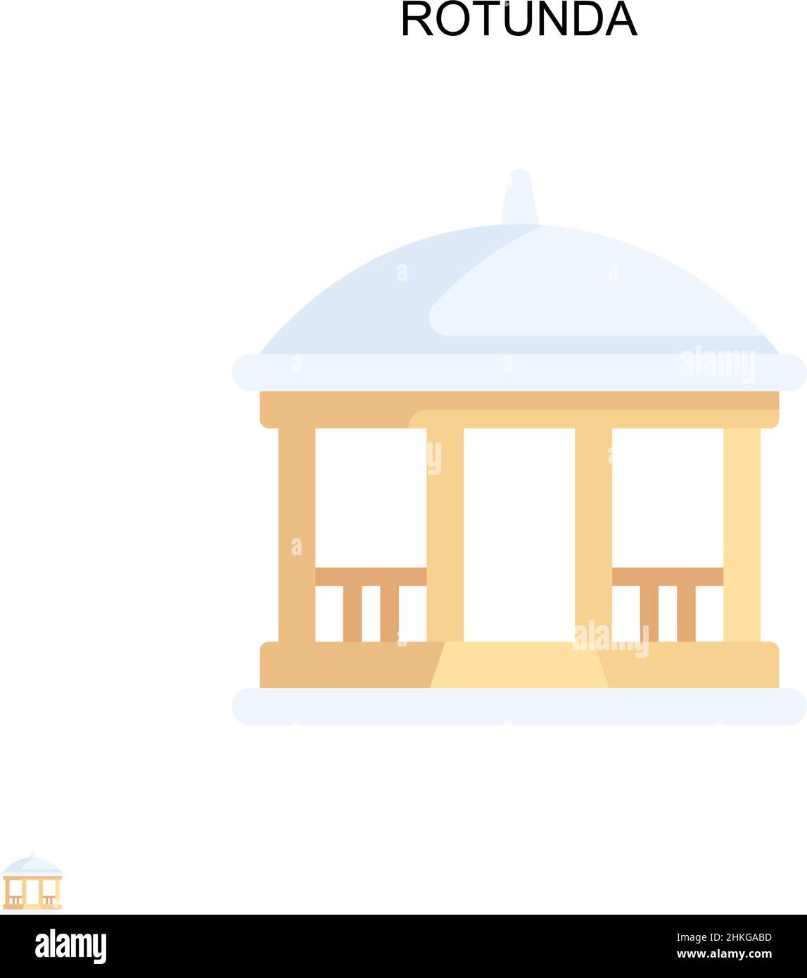 Rotunda einfaches Vektorsymbol. Illustration Symbol Design-Vorlage für Web mobile UI-Element. Stock Vektor