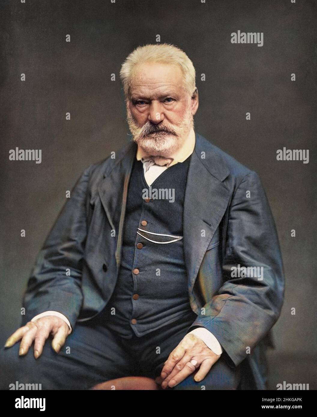 Portrait de Victor Hugo par Étienne Carjat en 1876 Stockfoto