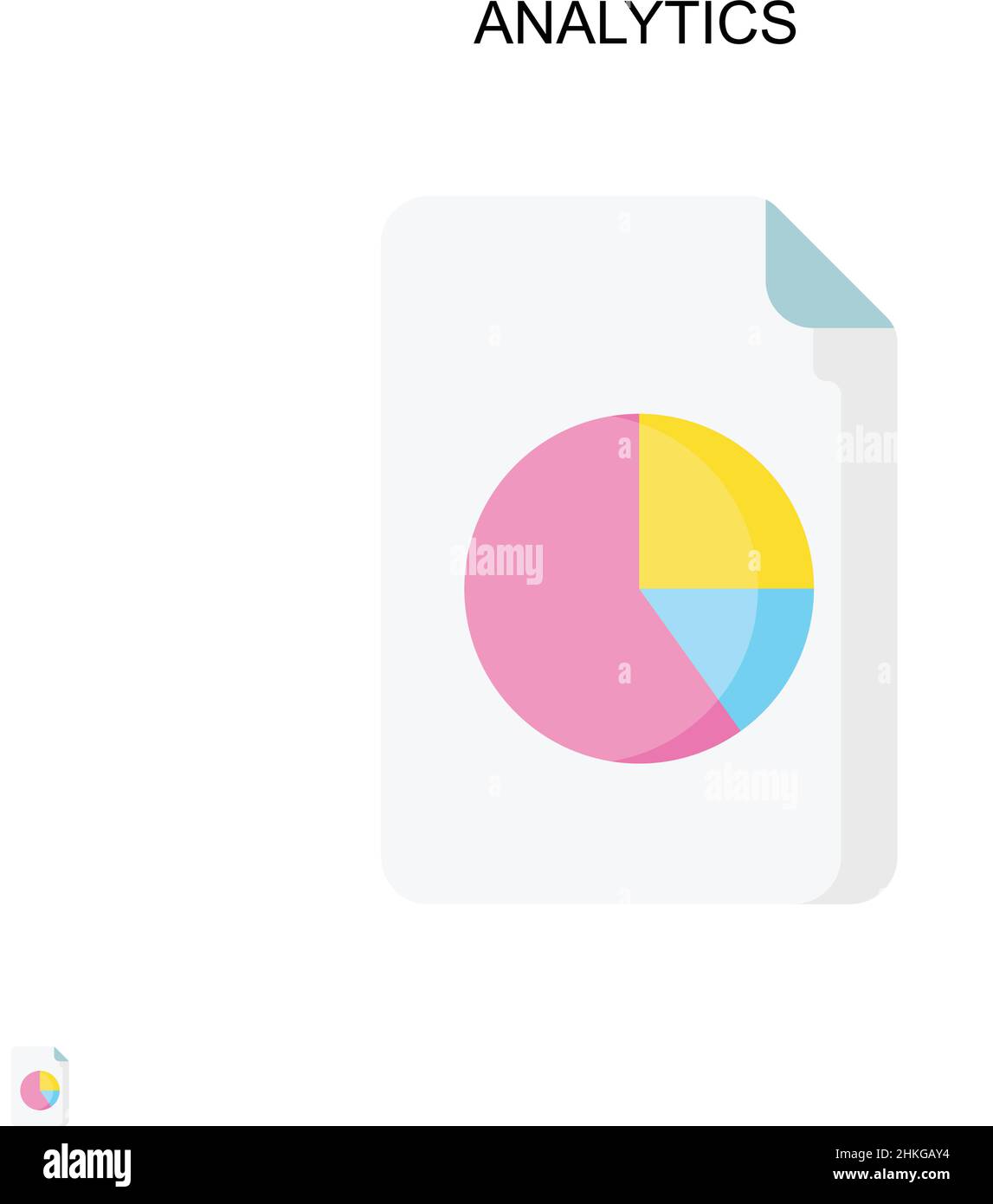 Einfaches Vektorsymbol für Analysen. Illustration Symbol Design-Vorlage für Web mobile UI-Element. Stock Vektor