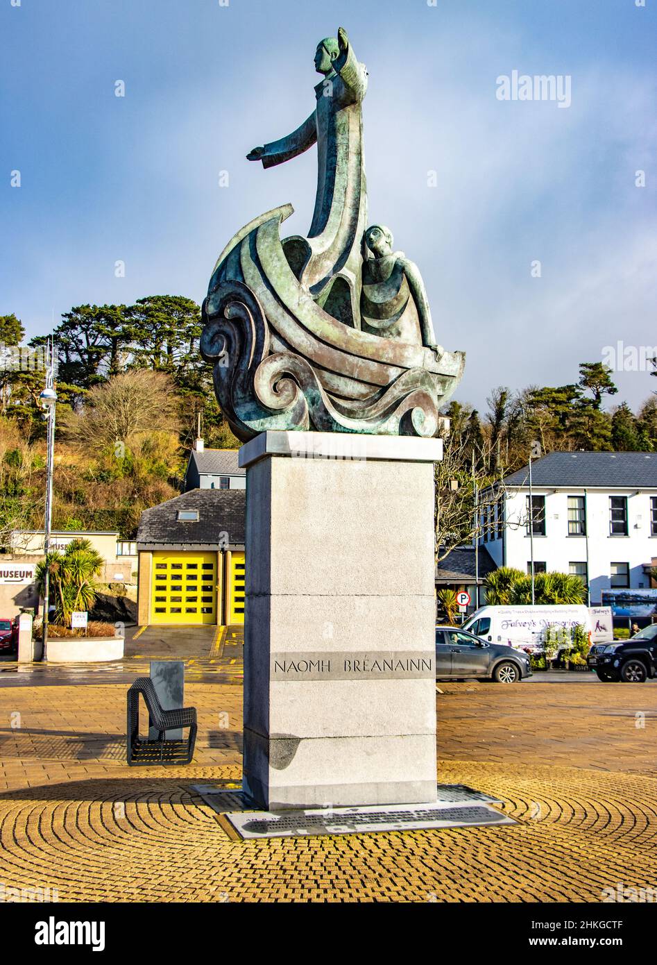 St. Brendan Statue in Bantry, Co. Cork Stockfoto