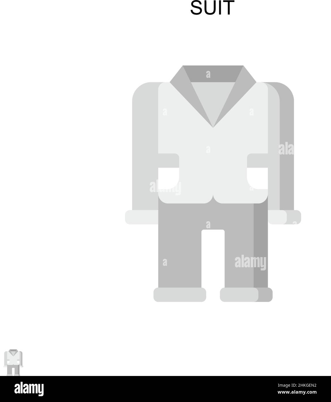 Vektor-Symbol für Anzug einfach. Illustration Symbol Design-Vorlage für Web mobile UI-Element. Stock Vektor