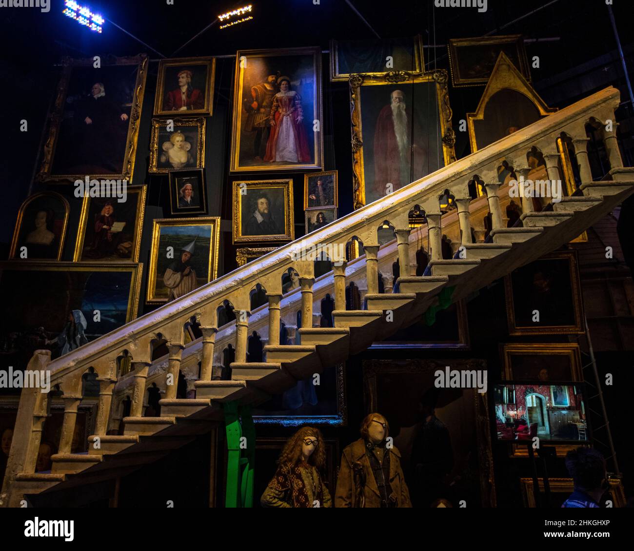 Leavesden, Großbritannien - 9th 2022. Januar: Das Set der Marble Staircase wird bei der Making of Harry Potter Tour in den Warner Bros. Studios in Leavesd gezeigt Stockfoto