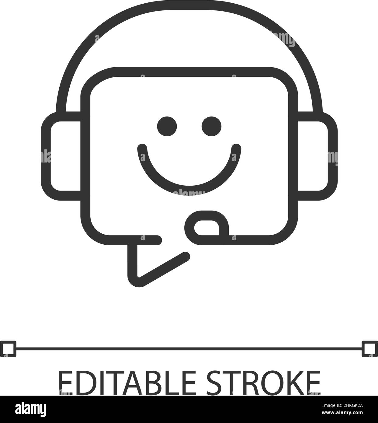 Kundensupport Pixel Perfect Linear Icon Stock Vektor