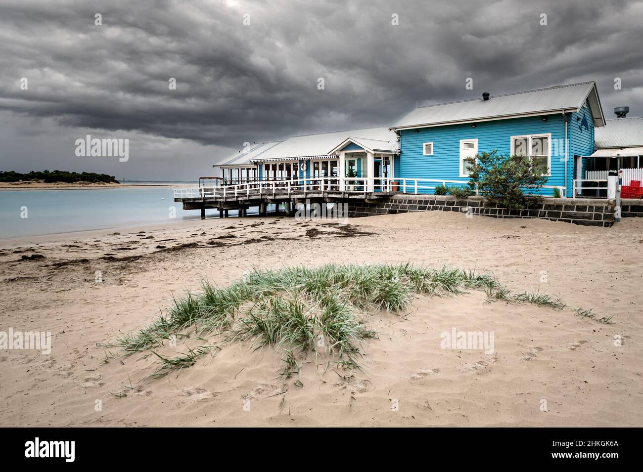 Berühmt im Heads Cafe in Barwon Heads. Stockfoto