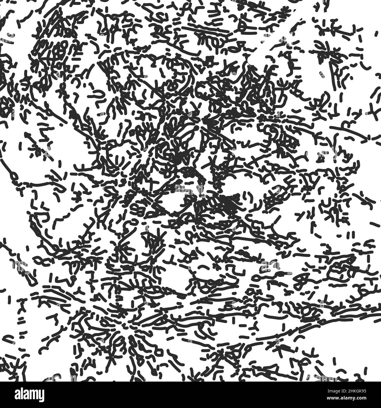 Abstrakter Grunge-Hintergrund. Vektorgrafik. Monochromer chaotischer Hintergrund Stock Vektor