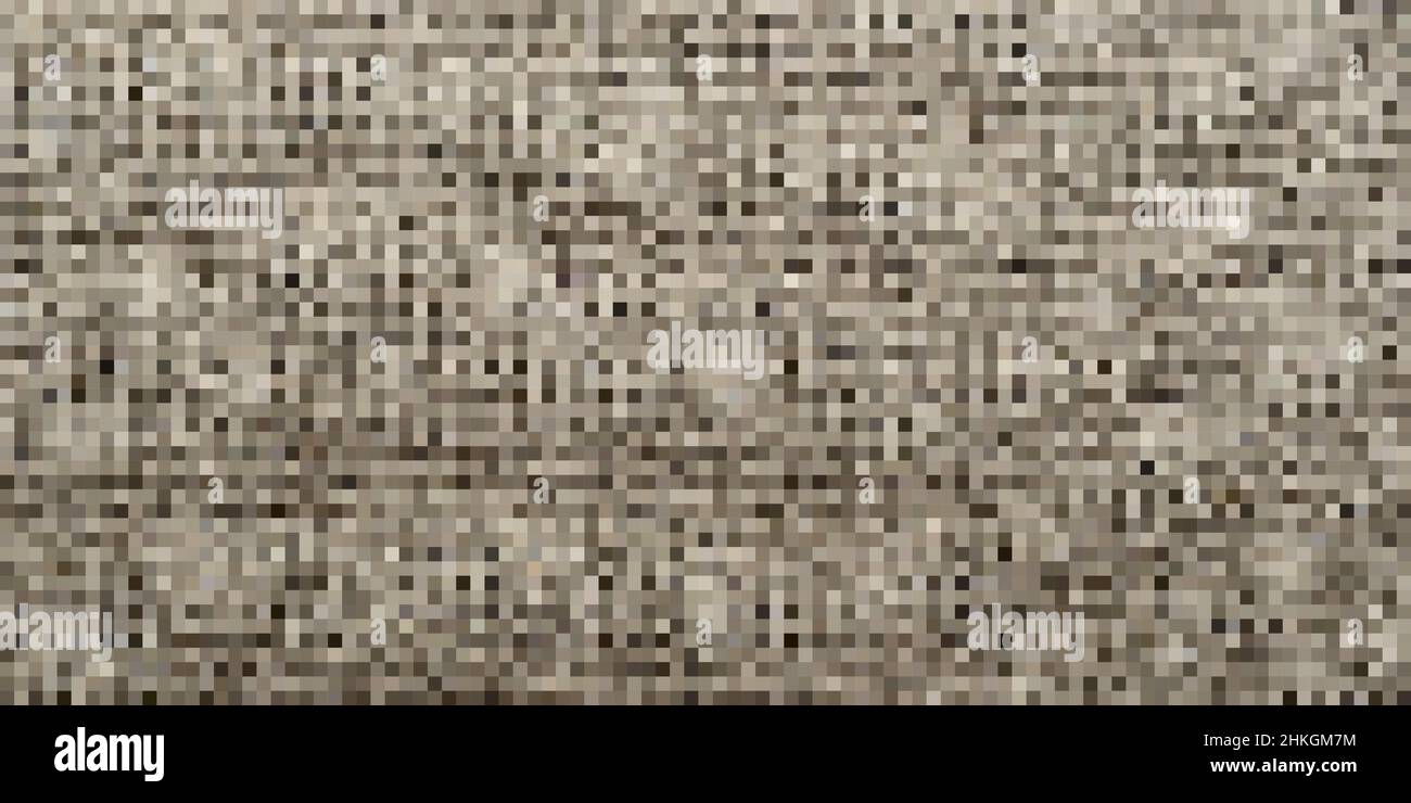 Pixel Art Hintergrund. Vector Illustration. Abstrakte Muster mit quadratischen Pixeln. Mosaik Hintergrund Stock Vektor
