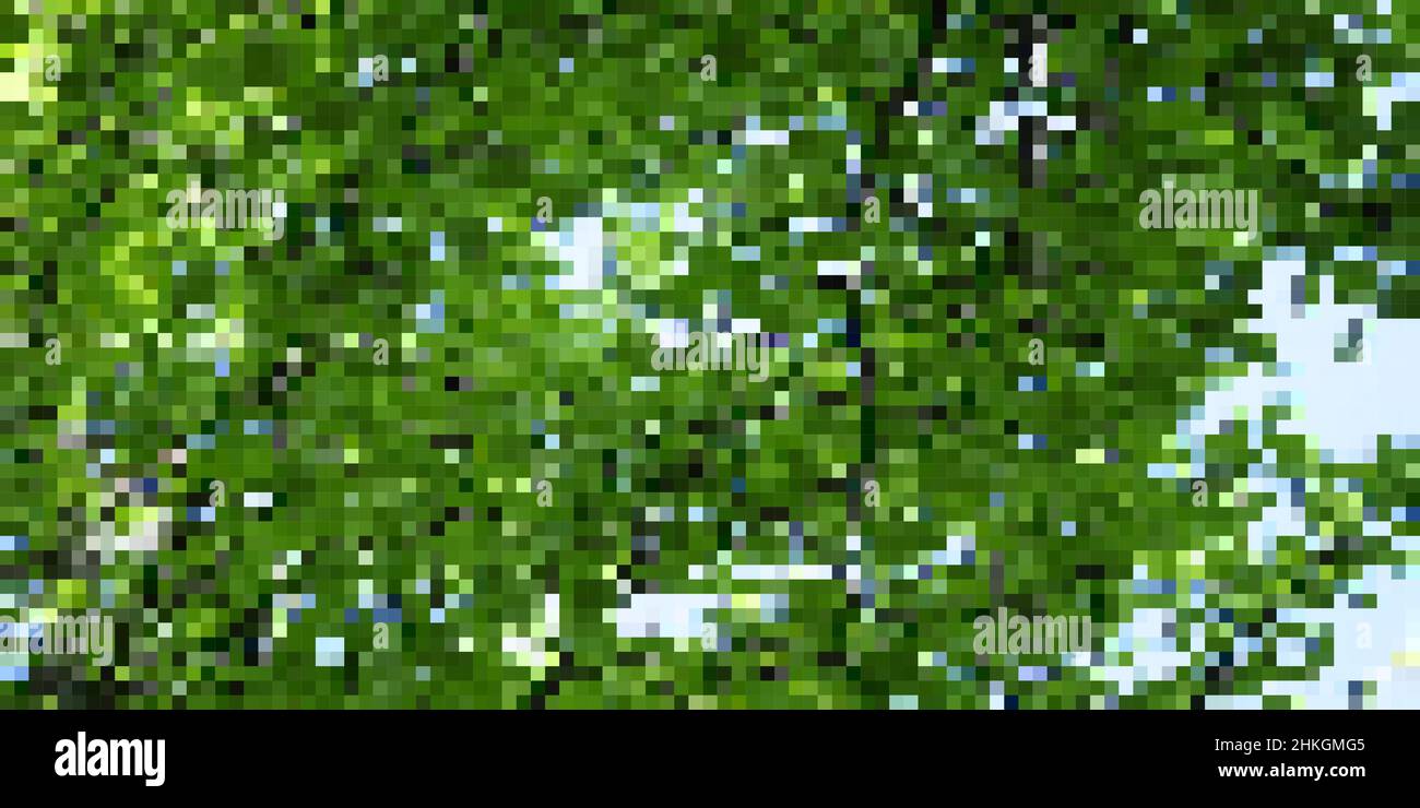 Pixel Art Hintergrund. Vector Illustration. Abstrakte Muster mit quadratischen Pixeln. Mosaik Hintergrund Stock Vektor